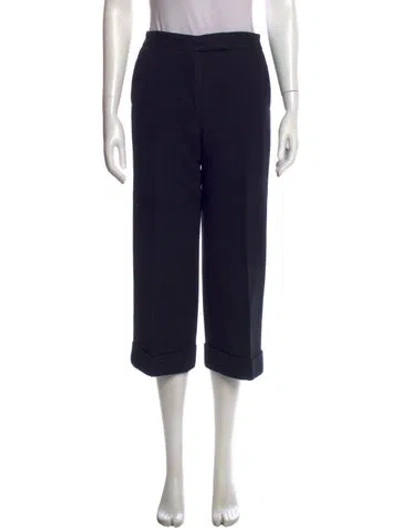 Pre-owned Sandro Wide Leg Pants In Blue