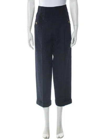 Pre-owned Sandro Wide Leg Pants In Blue