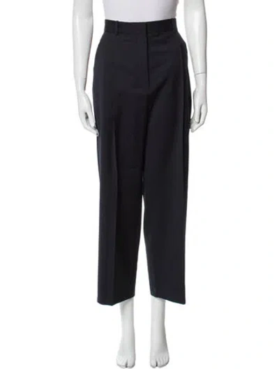 Pre-owned Sandro Wide Leg Pants In Blue