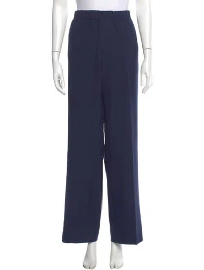 Pre-owned Sandro Wide Leg Pants In Blue