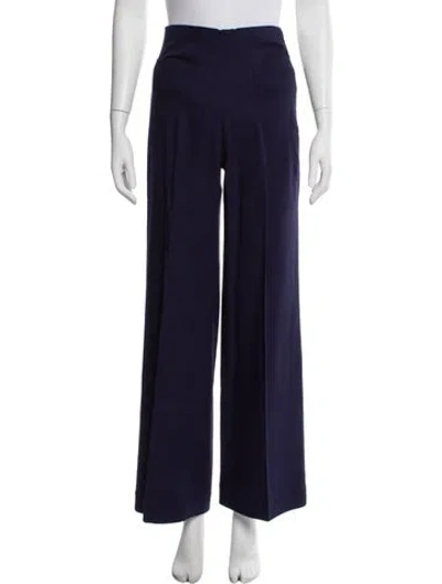 Pre-owned Sandro Wide Leg Pants In Blue