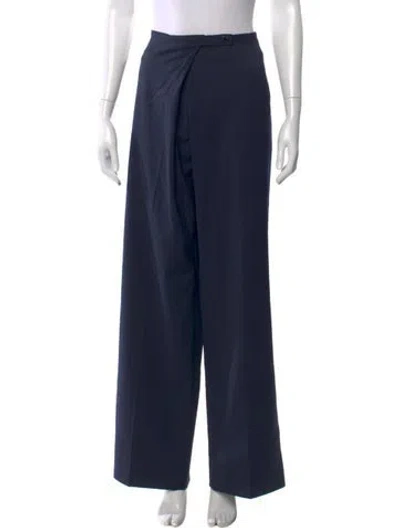 Pre-owned Sandro Wide Leg Pants In Blue