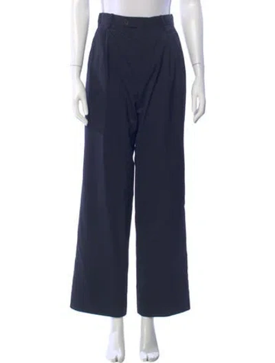 Pre-owned Sandro Wide Leg Pants In Blue