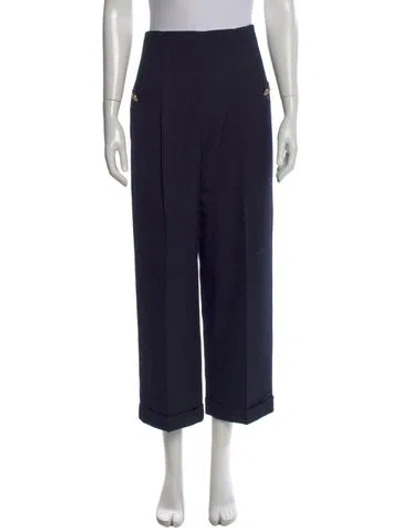 Pre-owned Sandro Wide Leg Pants In Blue