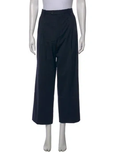 Pre-owned Sandro Wide Leg Pants In Blue