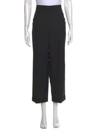 Pre-owned Sandro Wide Leg Pants In Blue