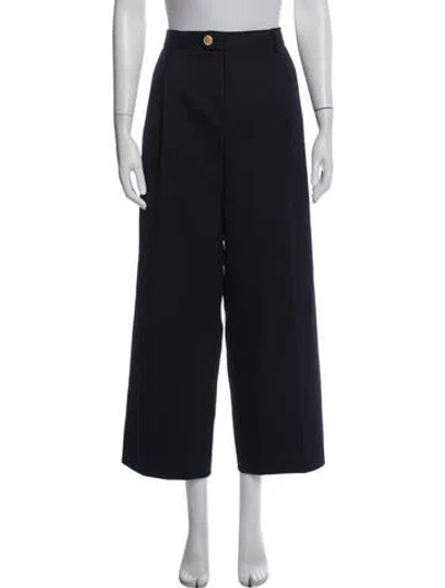 Pre-owned Sandro Wide Leg Pants In Blue