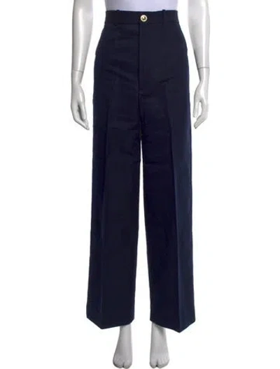 Pre-owned Sandro Wide Leg Pants In Blue