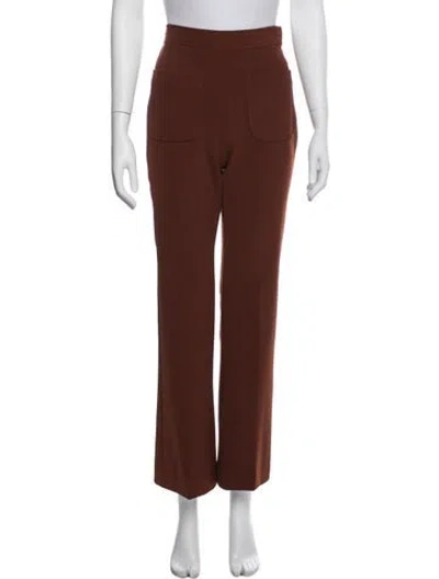 Pre-owned Sandro Wide Leg Pants In Brown