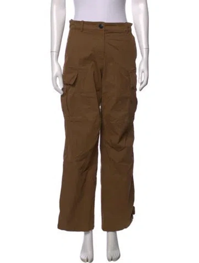 Pre-owned Sandro Wide Leg Pants In Brown