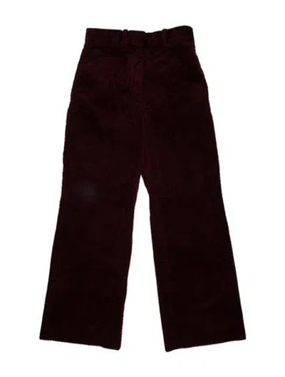 Pre-owned Sandro Wide Leg Pants In Burgundy