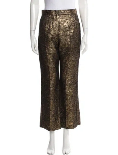 Pre-owned Sandro Wide Leg Pants In Gold