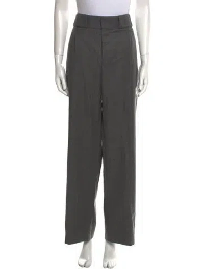 Pre-owned Sandro Wide Leg Pants In Gray