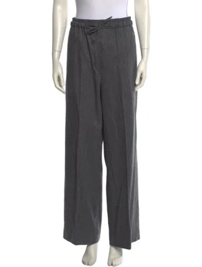 Pre-owned Sandro Wide Leg Pants In Gray