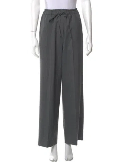 Pre-owned Sandro Wide Leg Pants In Gray