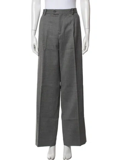 Pre-owned Sandro Wide Leg Pants In Gray