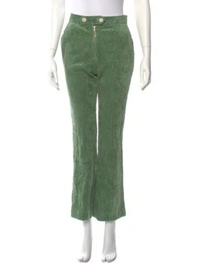 Pre-owned Sandro Wide Leg Pants In Green