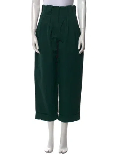 Pre-owned Sandro Wide Leg Pants In Green