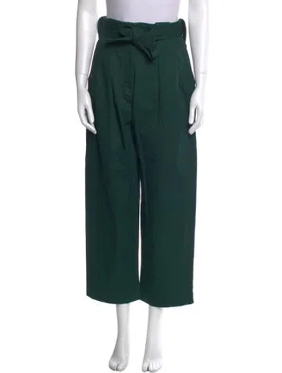 Pre-owned Sandro Wide Leg Pants In Green
