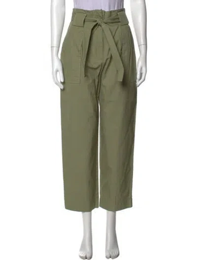 Pre-owned Sandro Wide Leg Pants In Green