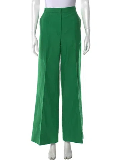 Pre-owned Sandro Wide Leg Pants In Green