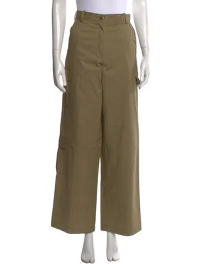 Pre-owned Sandro Wide Leg Pants In Green