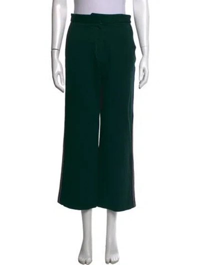 Pre-owned Sandro Wide Leg Pants In Green