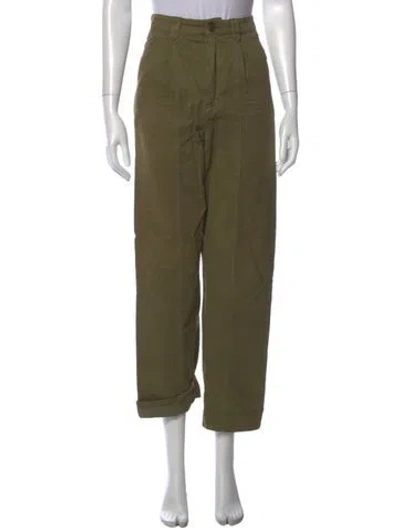 Pre-owned Sandro Wide Leg Pants In Green