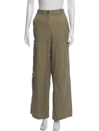 Pre-owned Sandro Wide Leg Pants In Green