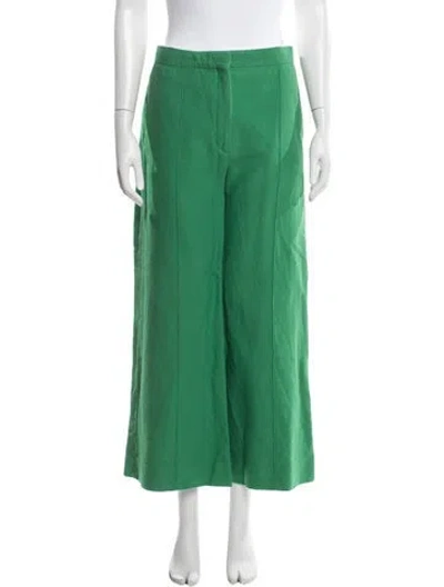 Pre-owned Sandro Wide Leg Pants In Green
