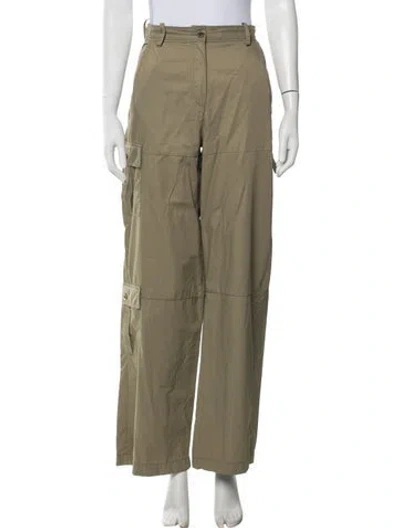 Pre-owned Sandro Wide Leg Pants In Green