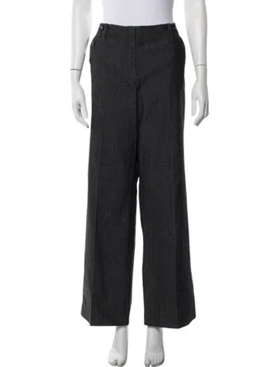 Pre-owned Sandro Wide Leg Pants In Grey