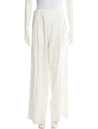 Pre-owned Sandro Wide Leg Pants In Neutral
