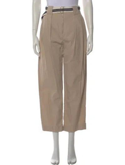 Pre-owned Sandro Wide Leg Pants In Neutral
