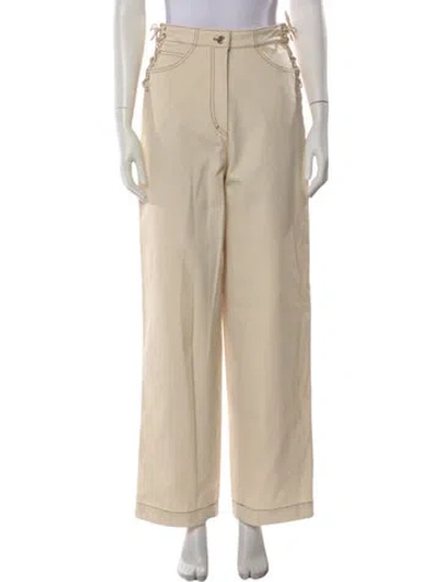 Pre-owned Sandro Wide Leg Pants In Neutral