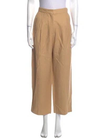 Pre-owned Sandro Wide Leg Pants In Neutral