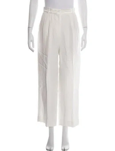 Pre-owned Sandro Wide Leg Pants In Neutrals