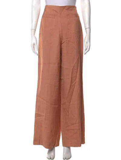 Pre-owned Sandro Wide Leg Pants In Neutrals