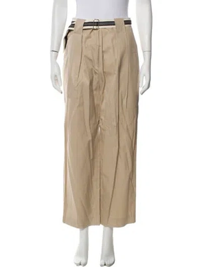 Pre-owned Sandro Wide Leg Pants In Neutrals