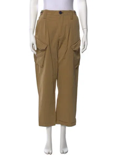 Pre-owned Sandro Wide Leg Pants In Neutrals