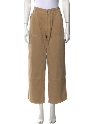 Pre-owned Sandro Wide Leg Pants In Neutrals