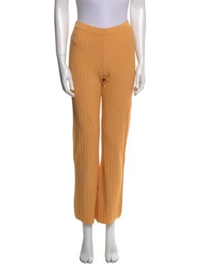 Pre-owned Sandro Wide Leg Pants In Orange
