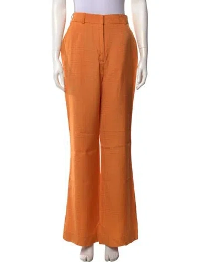 Pre-owned Sandro Wide Leg Pants In Orange