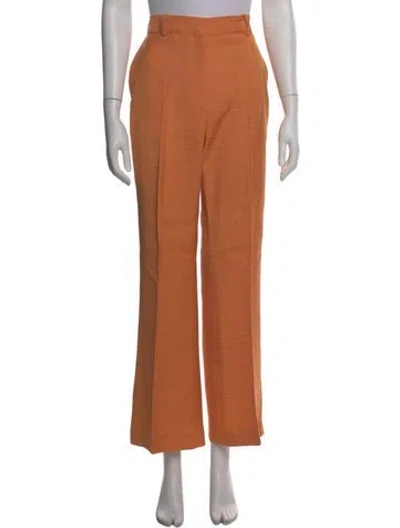 Pre-owned Sandro Wide Leg Pants In Orange