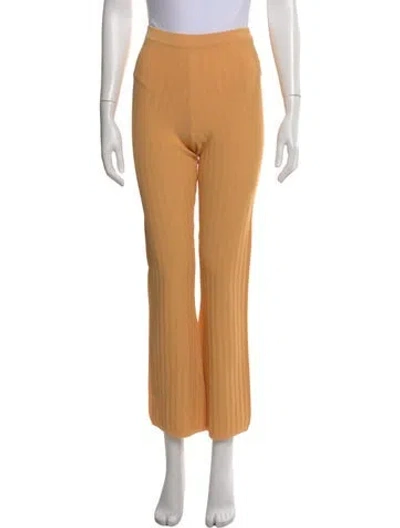 Pre-owned Sandro Wide Leg Pants In Orange