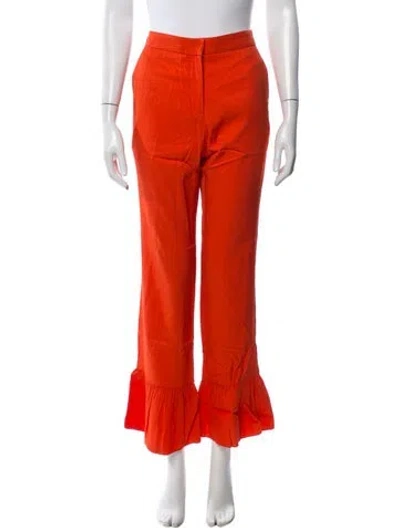 Pre-owned Sandro Wide Leg Pants In Orange