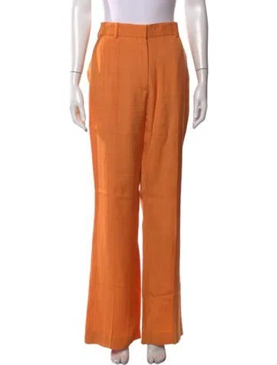 Pre-owned Sandro Wide Leg Pants In Orange