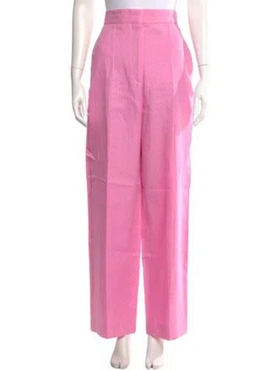 Pre-owned Sandro Wide Leg Pants In Pink