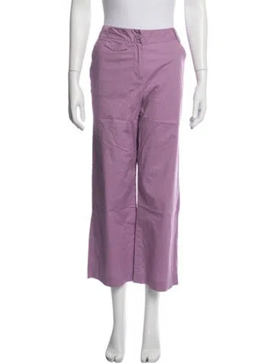 Pre-owned Sandro Wide Leg Pants In Purple