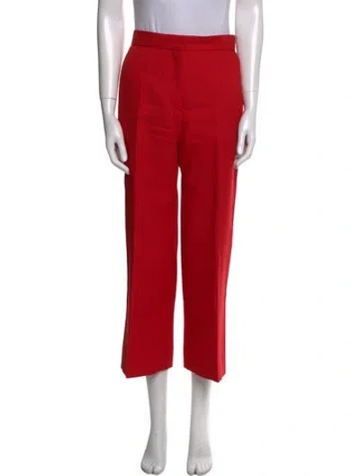 Pre-owned Sandro Wide Leg Pants In Red